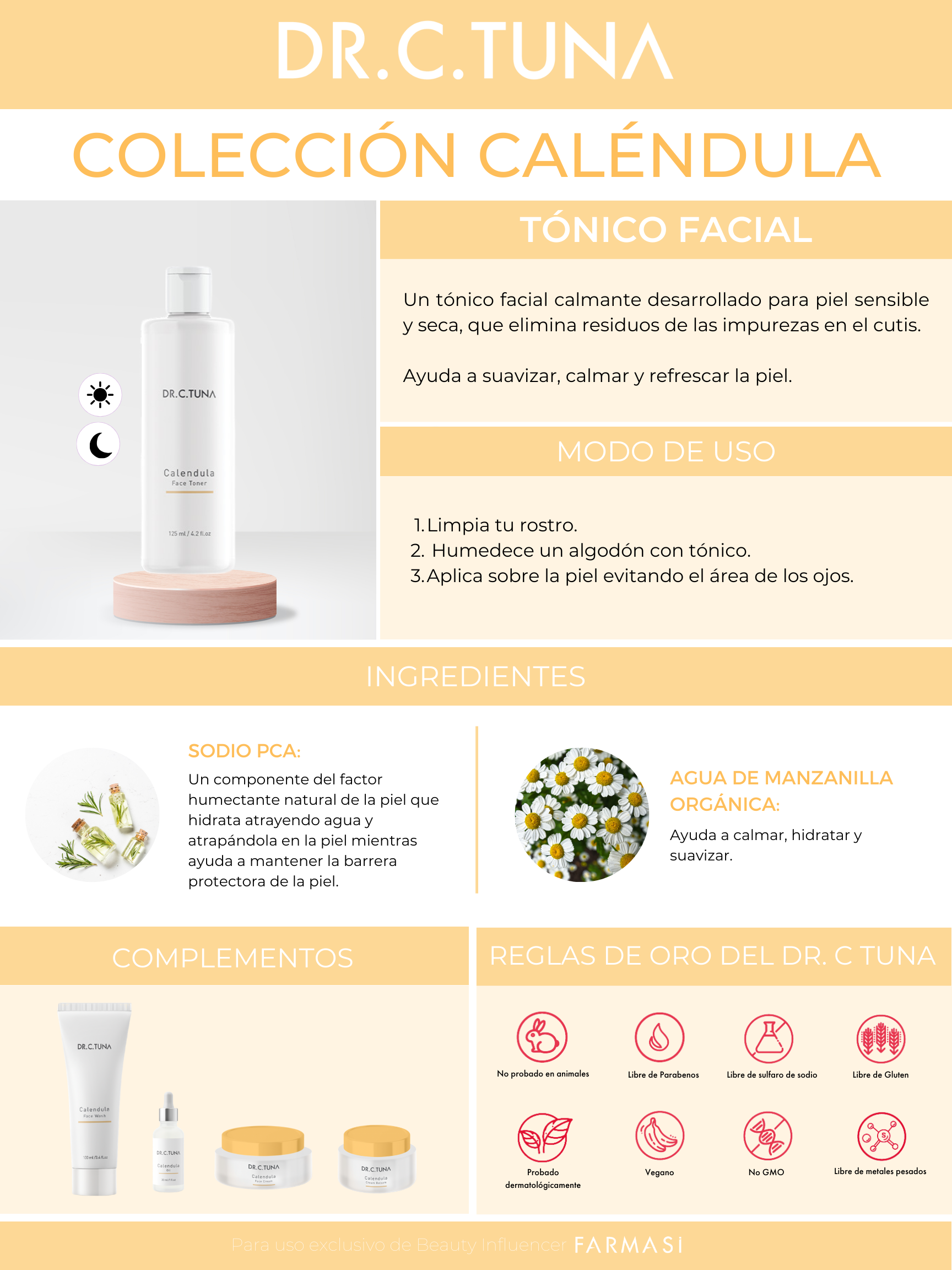 Coleccion de calendula de Farmasi